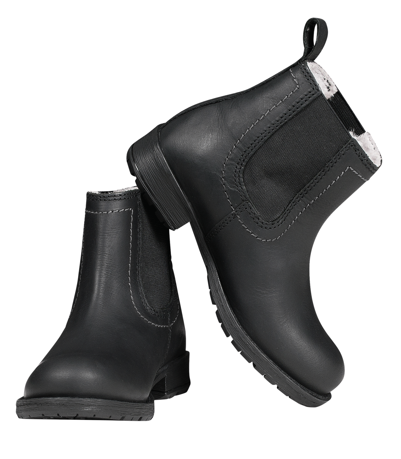 Detské zimné kožené jazdecké topánky/perká